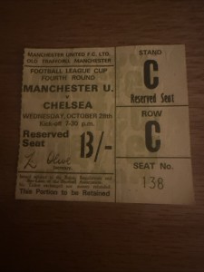 Very Rare 1970/71 Ticket Man Utd V Chelsea 4th Rd League Cup Best/charltonplayed for sale on Ebay