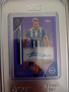 Tom Watson RC Auto Topps Chrome Premier League 2026 /75 Brighton Numbered for sale on Ebay