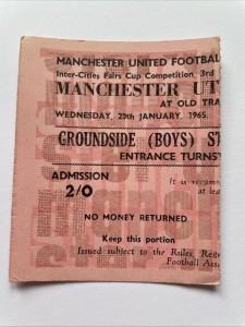 1964 Manchester United v Everton Inter-Cities Fairs Cup 3rd Rnd 1st Leg Ticket. for sale on Ebay