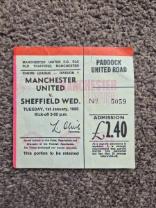 Manchester United v Sheffield Wednesday 1st Jan 1985 match ticket for sale on Ebay