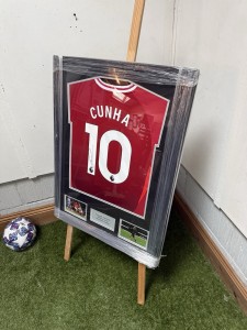 Matheus Cunha Signed Manchester United Shirt COA And Proof for sale on Ebay