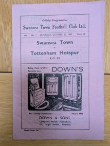 Swansea Town v Spurs 1945/46 League Game for sale on Ebay