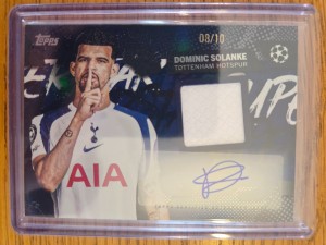 Dominic Solanke Patch Auto Black /10 Topps Flagship UCC 25/26 Tottenham Hotspur for sale on Ebay