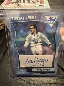 Topps Decades Premier League 1990s - 44/99 Terrace Heroes Tony Dorigo Auto Leeds for sale on Ebay