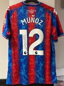 Daniel Munoz signed Crystal Palace 24 25 home shirt jersey exact proof +COA for sale on Ebay