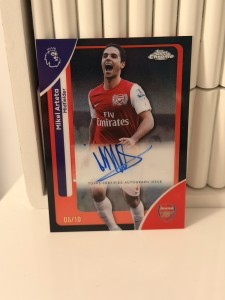 Mikel Arteta 2026 Topps Chrome Premier League Chrome True Black Auto /10 Arsenal for sale on Ebay