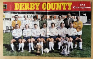 Very Rare 1972 Derby County Fully Hand Signed Magazine Team Photo Brian Clough. for sale on Ebay