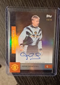 Topps Manchester United Team Set 2025-26 Peter Scmeichel Auto /25 for sale on Ebay