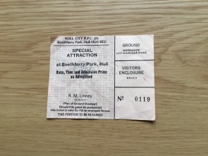 TICKET STUB HULL CITY V MANCHESTER UNITED (FRIENDLY) 10-10-1993 (RARE) for sale on Ebay