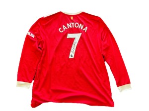 Eric Cantona Hand Signed Manchester United Football Shirt for sale on Ebay