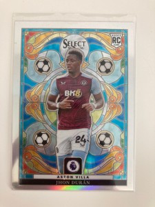 PANINI SELECT PREMIER LEAGUE 23/24 JHON DURAN ASTON VILLA STAINED GLASS . for sale on Ebay