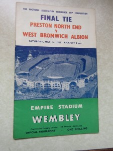 1954 FA CUP FINAL PROGRAMME, PRESTON NORTH END v WEST BROMWICH ALBION for sale on Ebay