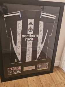 Newcastle United Adidas Signed Classic Retro Shirt Framed approx 2009 for sale on Ebay