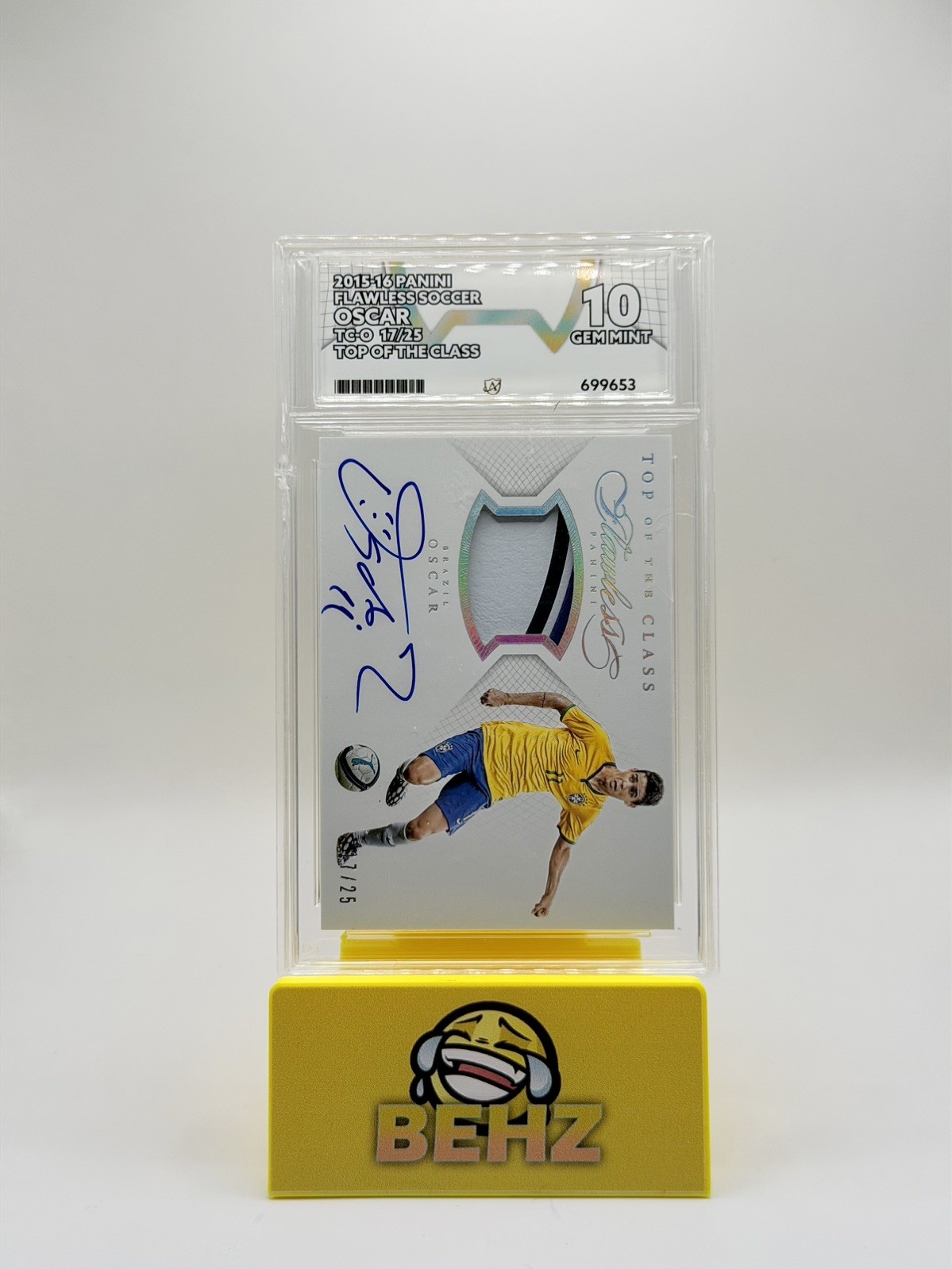 Oscar 17/25 - 2015-16 Panini Flawless Relic On Card Auto - Brazil & Chelsea for sale on Ebay