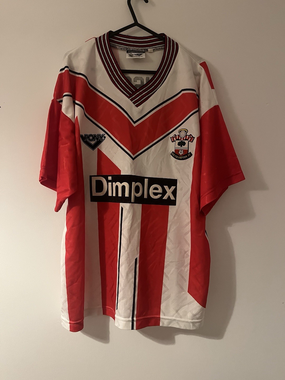 Southampton FC 1993/95 Le Tissier Home Shirt Dimplex Sponor, Size 42/44 for sale on Ebay