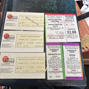 Manchester United Ticket Stubs 1980s for sale on Ebay
