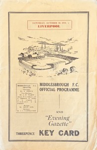 Middlesbrough v Liverpool Div 1 1951/52 for sale on Ebay