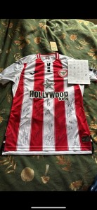 Brentford 25/26 Squad Signed Shirt with COA for sale on Ebay