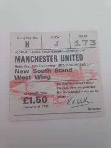 Sheffield United v Manchester United 1975/6 ticket excellent condition for sale on Ebay