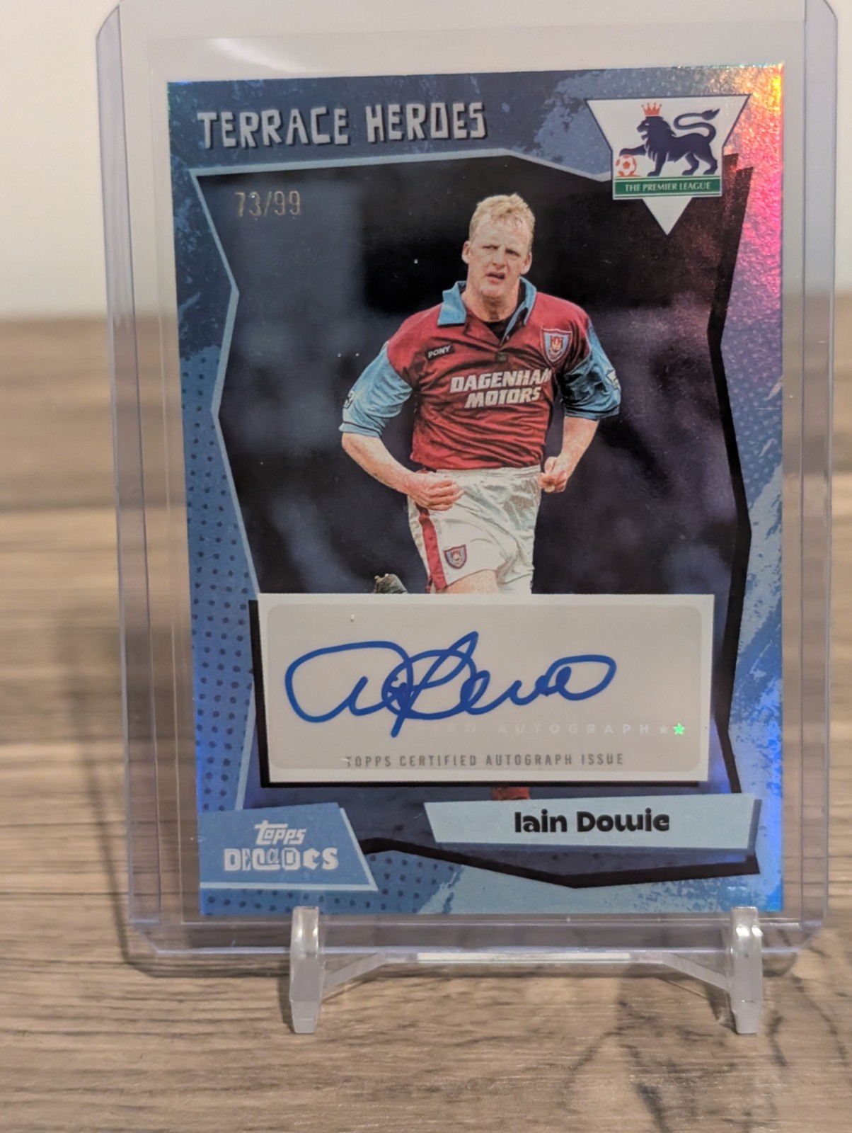 Iain Dowie /99 Auto West Ham Topps Premier League Decades 1990s for sale on Ebay