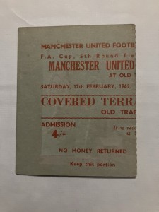 The Manchester United/Sheffield Wednesday Fa Cup 5th Round 17/2/1962 Ticket Stub for sale on Ebay