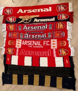 Set Of 9 Arsenal Scarf Sport Memorabilia Including FA Cup Finals for sale on Ebay