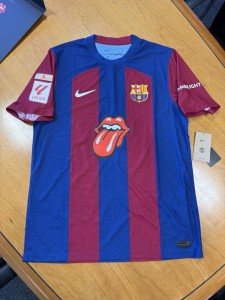 FC BARCELONA Nike Shirt The Rolling Stones Limited Edition #995/1899 Size Large for sale on Ebay