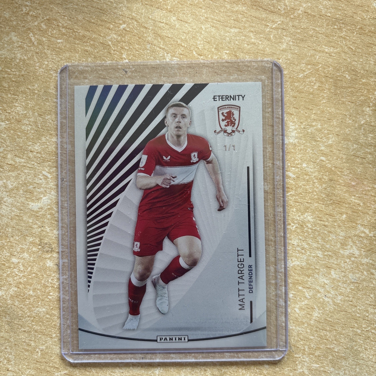 Matt Targett Black Parallel 1/1 Panini EFL Eternity Middlesbrough FC 1 of 1 Card for sale on Ebay