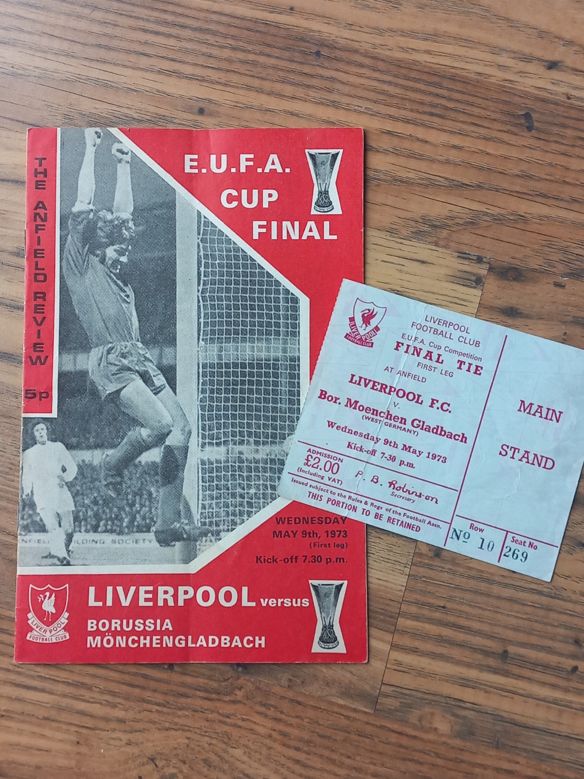 1973 UEFA Cup Final Programme & Rare Ticket – Liverpool vs Borussia M'gladbach for sale on Ebay