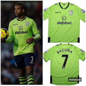 Rare Aston Villa 2013-14 Football Match Worn One Off Away Third Shirt With COA for sale on Ebay