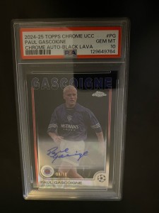 Paul Gascoigne 08/10 Shirt Number! Auto Topps Chrome UCC Rangers for sale on Ebay
