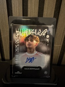 Max Dowman RC Topps UCC Knockout 2025/26 Arsenal FC /10 Black Auto for sale on Ebay