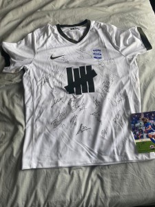 Birmingham City Dion Sanderson Match Worn Shirt & Signed Photo for sale on Ebay