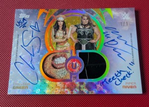WWE Topps Universe 2025 Chelsea Green Piper Niven Dual Tag Team Auto Relic 1/1 for sale on Ebay