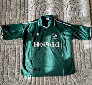 PLYMOUTH ARGYLE 2001/2002 HOME FOOTBALL SHIRT PATRICK VINTAGE JERSEY SIZE 46/48 for sale on Ebay