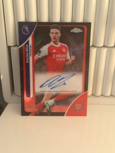 Topps Premier League Chrome Sapphire 2026 Declan Rice Auto Black /10 Arsenal for sale on Ebay
