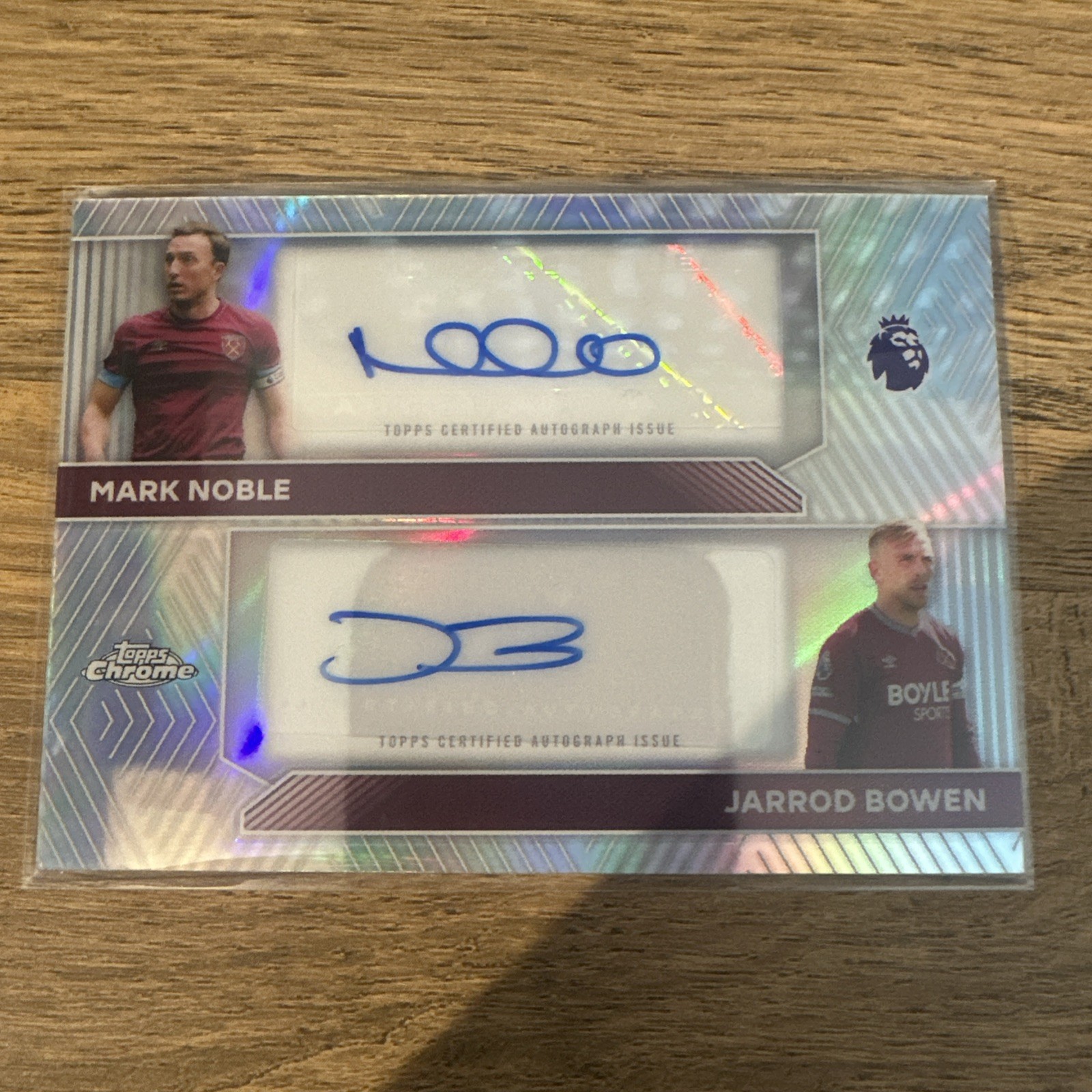 Jarrod Bowen Mark Noble Dual Autograph Card - West Ham - Topps Chrome 2025/26 for sale on Ebay
