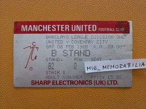 RARE TICKET:  Manchester United - Coventry City 1987/1988 for sale on Ebay