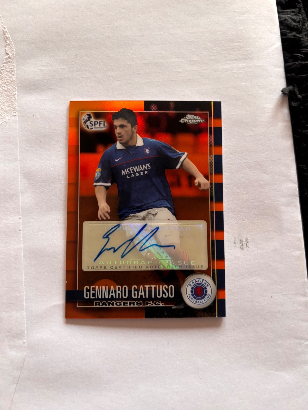 2022-23 Topps Chrome SPFL Gennaro Gattuso Auto 2/25 - Rangers for sale on Ebay