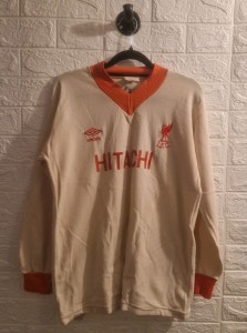 Vintage Liverpool Umbro HITACHI Away Shirt 1980s #4 Player Kit Room Anfield for sale on Ebay