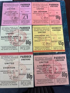 Manchester United Ticket Stubs for sale on Ebay