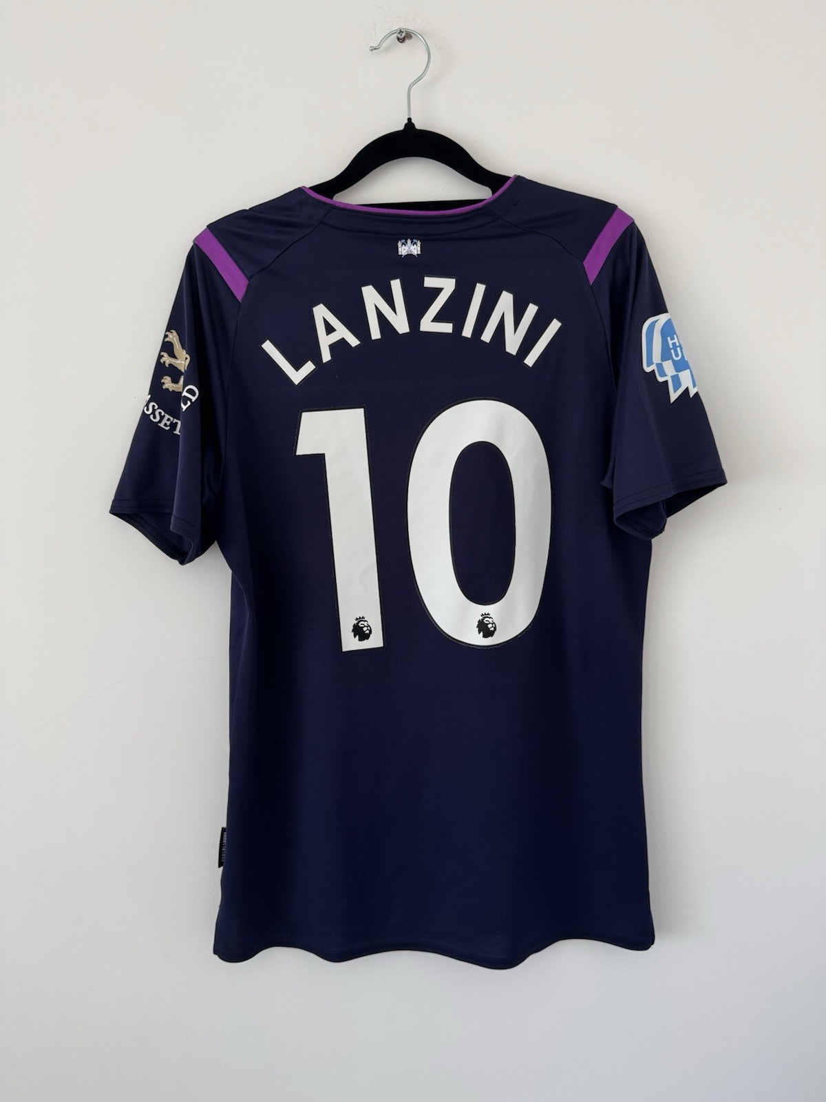Manuel Lanzini 10 ⚒ West Ham United 2019/20 Third Shirt Player Issue Bench Worn for sale on Ebay