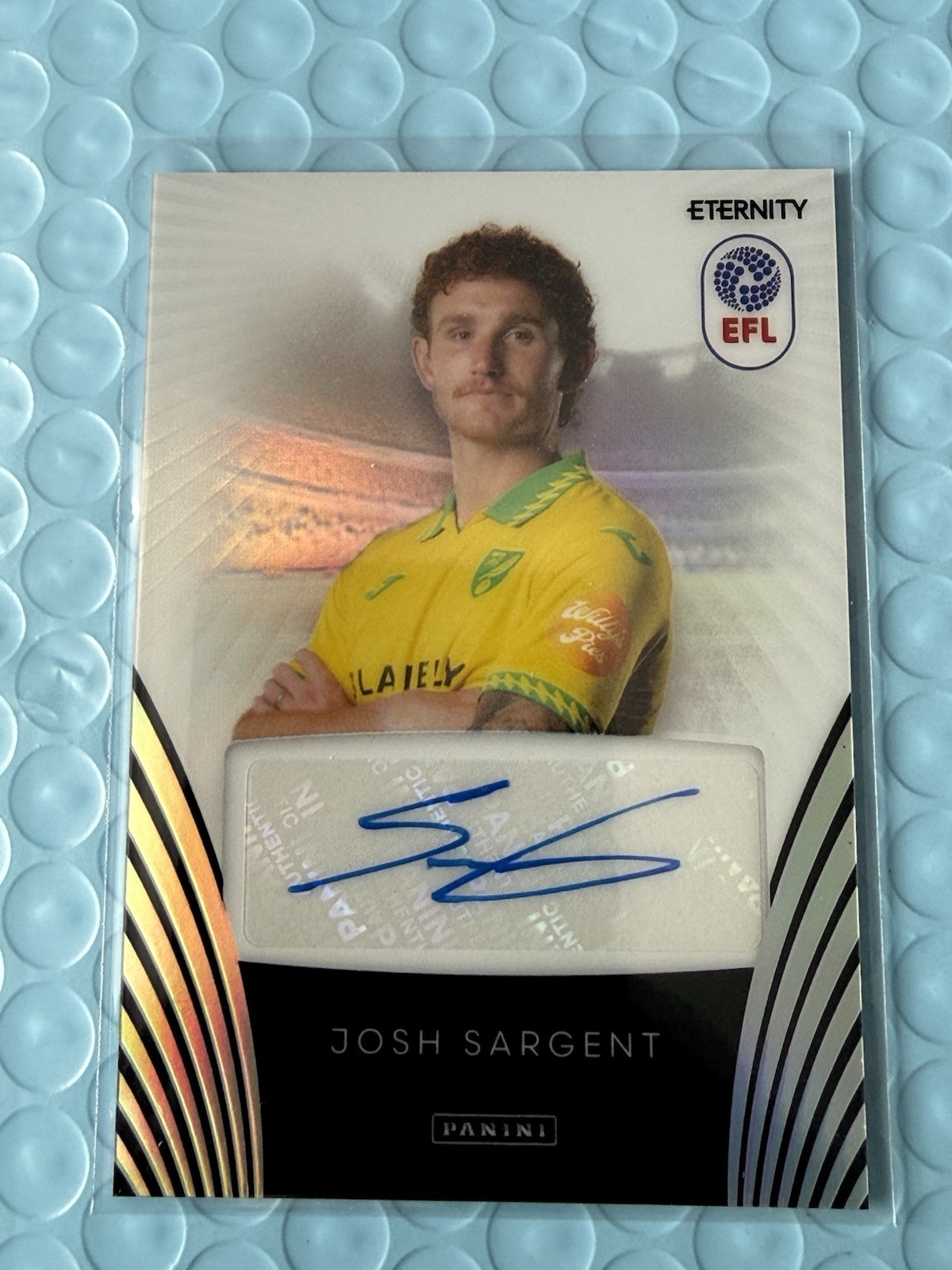 Josh Sargent Norwich Auto 1/1 Panini EFL Eternity 2025-26  for sale on Ebay