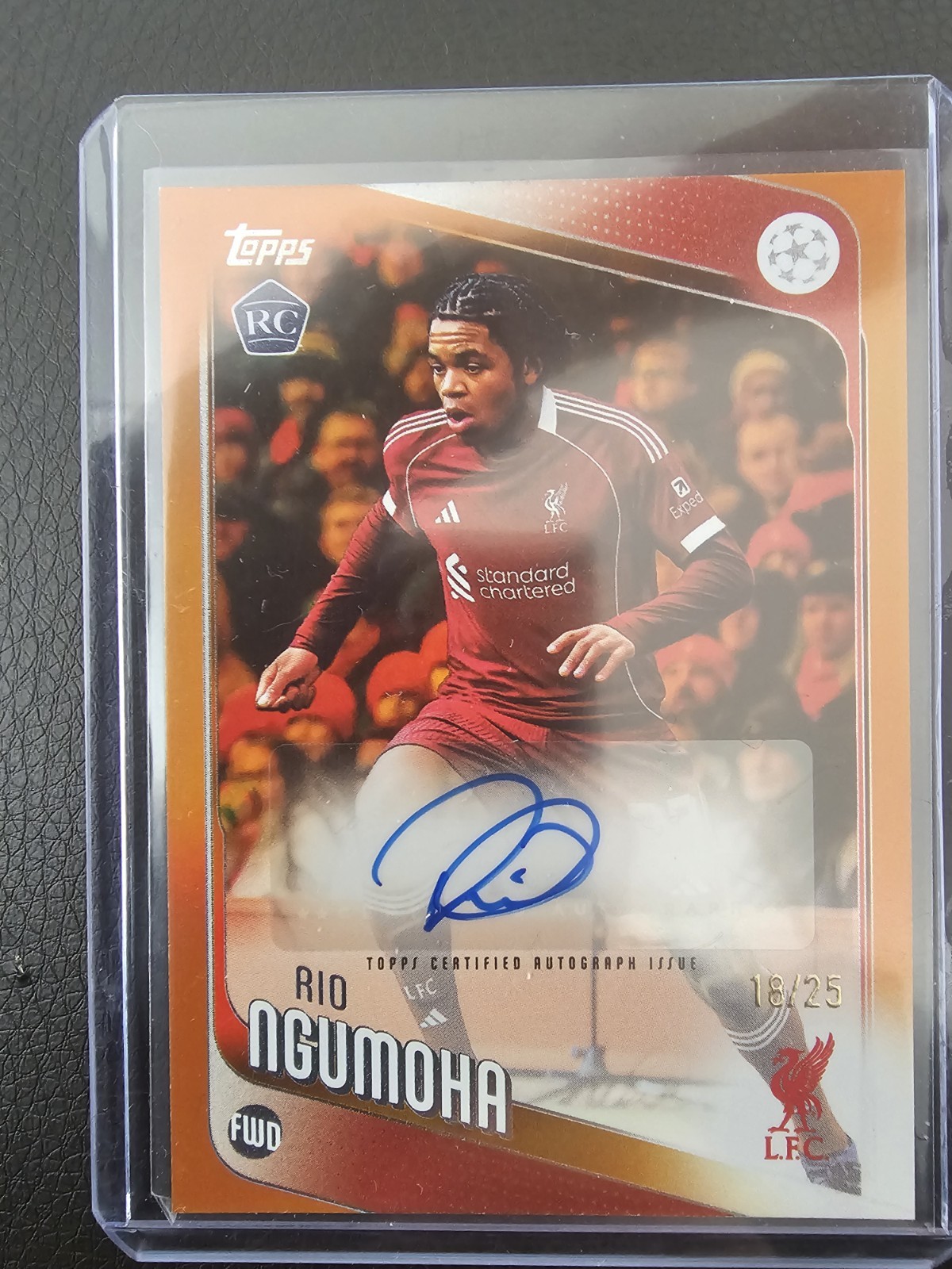 Rio Ngumoha Liverpool Auto 18/25 Topps 25/26 Card.look At Pics Please for sale on Ebay