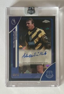 2025 Topps Chrome - EPL Sapphire Neville Southall  Auto  Everton Wales 3/10 for sale on Ebay