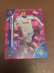 Jayden Bogle 1/1 Padparadscha Leeds United Chrome Sapphire Premier League 25/26 for sale on Ebay