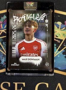 Max Dowman RC Topps UCC Knockout 2025/26 Arsenal FC /10 Black Rookie for sale on Ebay