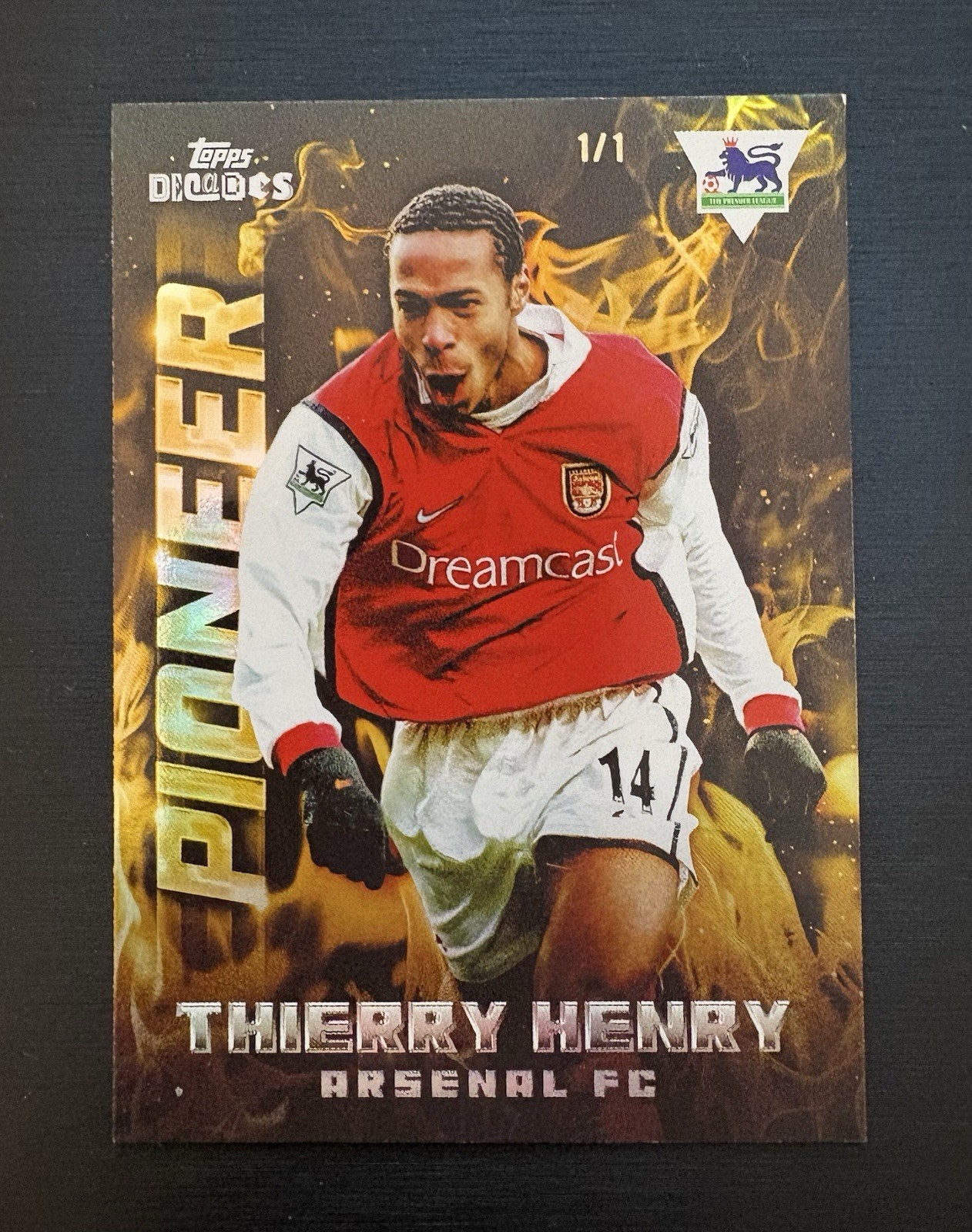 Topps Premier League Decades Arsenal FC Pioneer Thierry Henry Numbered 1/1 for sale on Ebay