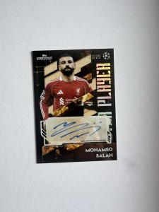 Mohamed Salah Topps Knockout Card Liverpool 2025 Star Player Autographed /25 for sale on Ebay