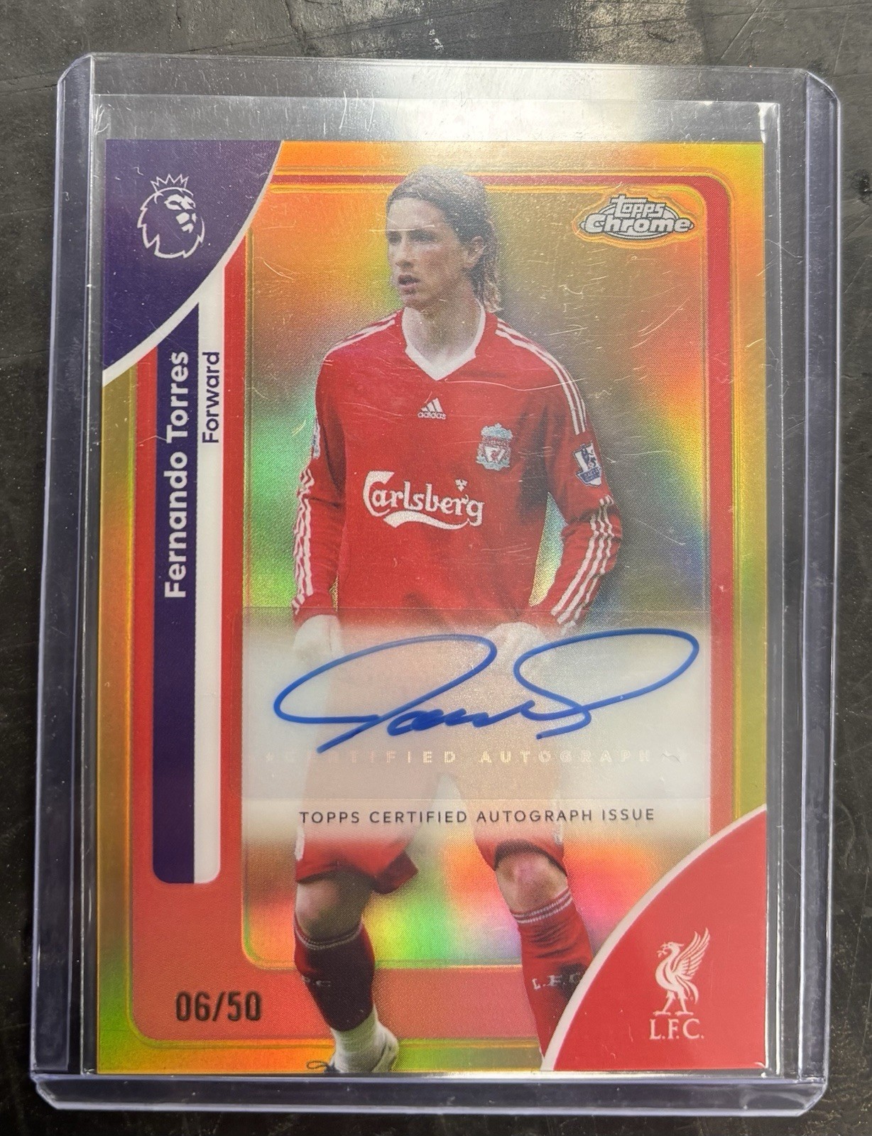 Fernando Torres 2025-26 Topps Chrome Premier League Gold Auto /50 Liverpool for sale on Ebay